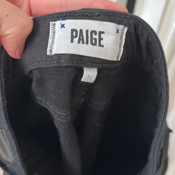 Paige Skyline Skinny Jeans in Black 🩷 - Picture 7 of 8